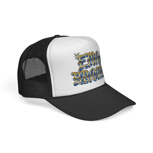 Emo Brown Chrome Mesh Trucker