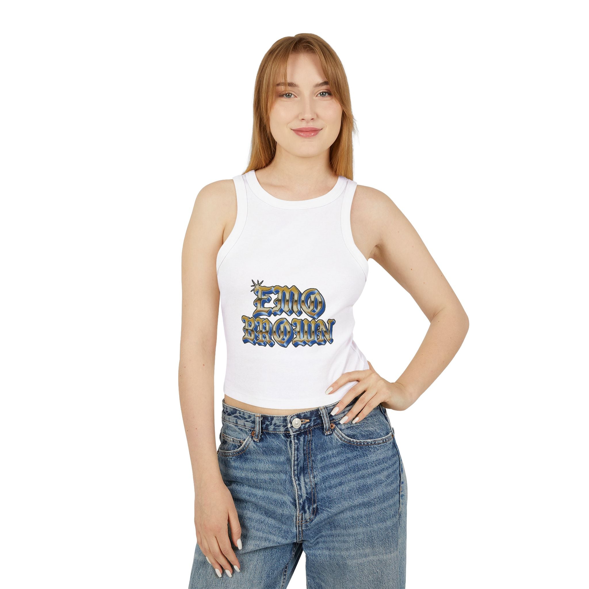 Women's Chrome Micro Rib Racer Tank