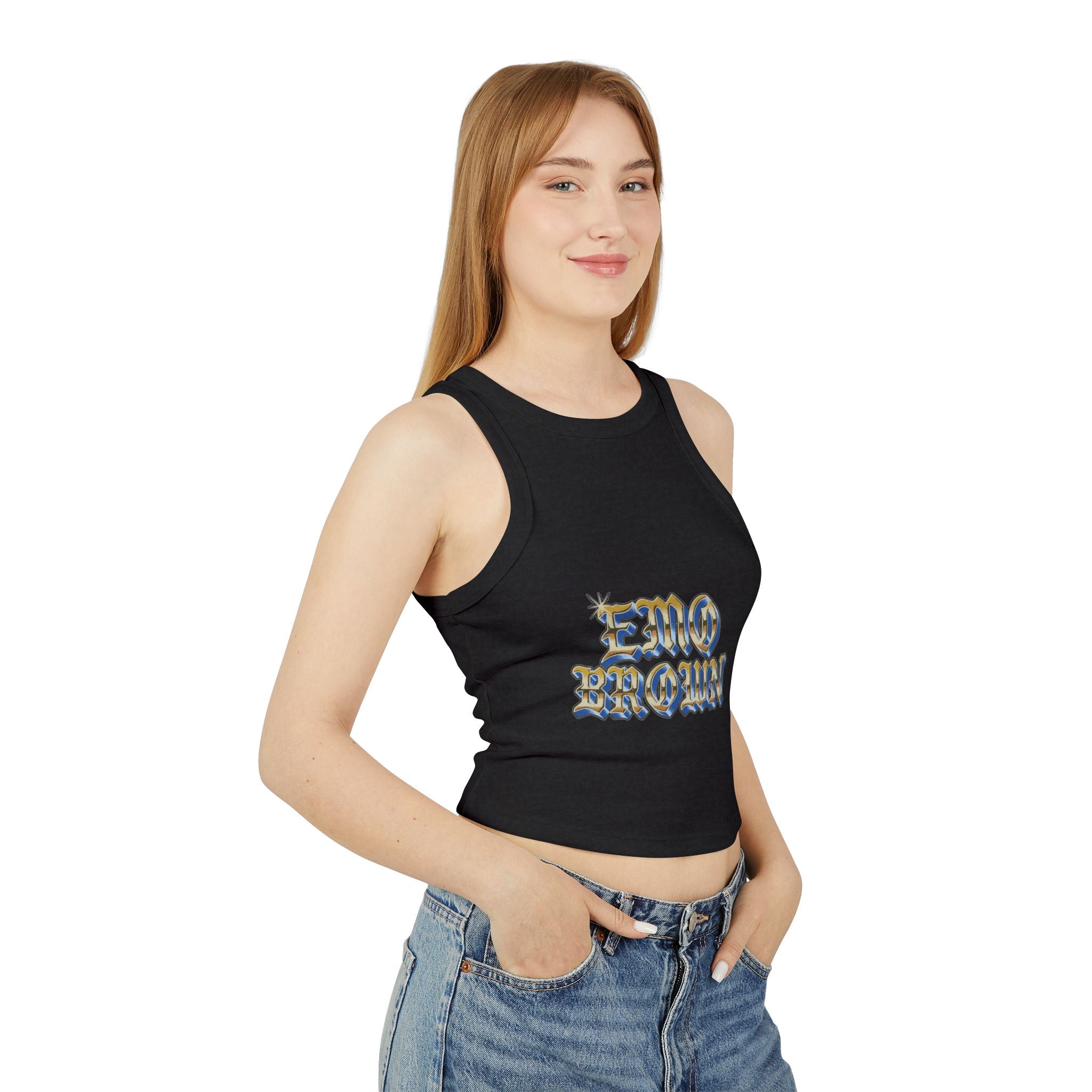 Women's Chrome Micro Rib Racer Tank