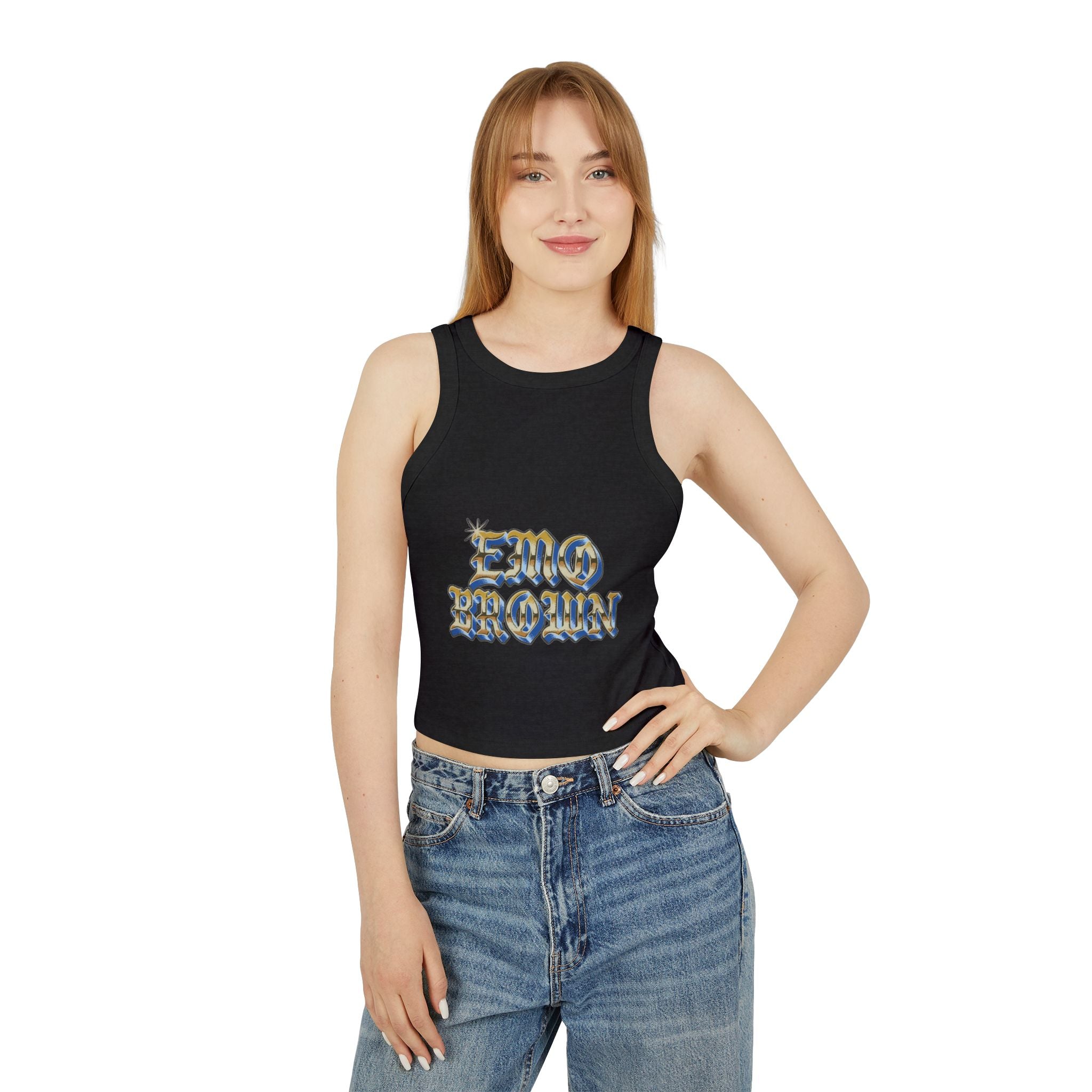 Women's Chrome Micro Rib Racer Tank