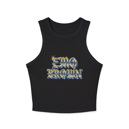 Women's Emo Brown X Richie Moon Micro Rib Racer Tank