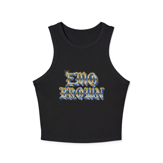 Women's Emo Brown X Richie Moon Micro Rib Racer Tank