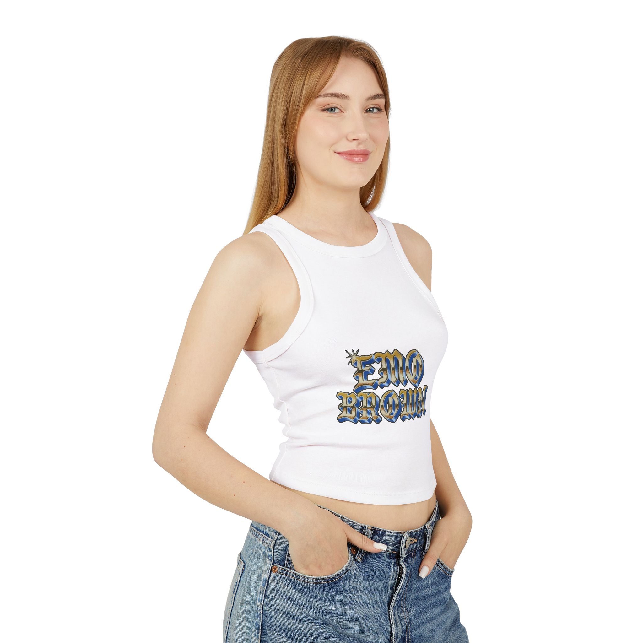 Women's Chrome Micro Rib Racer Tank