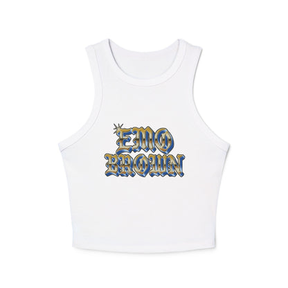 Women's Emo Brown X Richie Moon Micro Rib Racer Tank