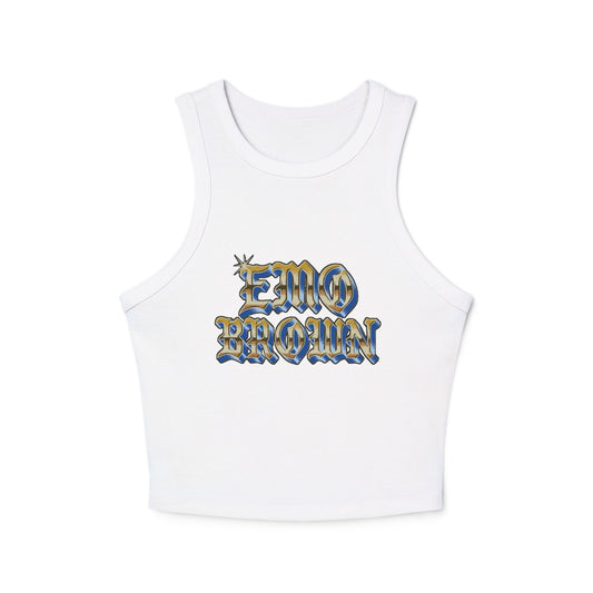 Women's Emo Brown X Richie Moon Micro Rib Racer Tank